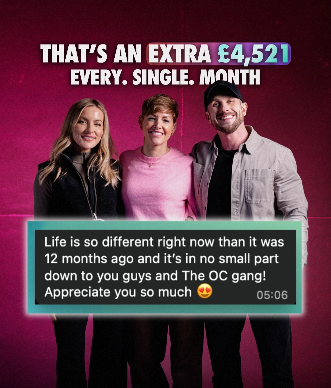 Kara: an extra £4,521 every single month
